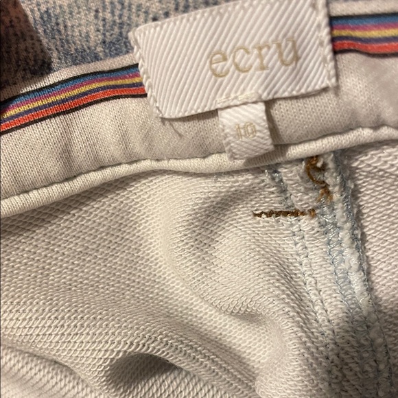 MIRAGE DENIM PRINTED FRENCH TERRY WIDE LEG PANTS Light Blue  Women's. - Picture 9 of 9